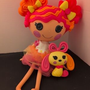 Vibrant Doll with Pet - Pink and Yellow